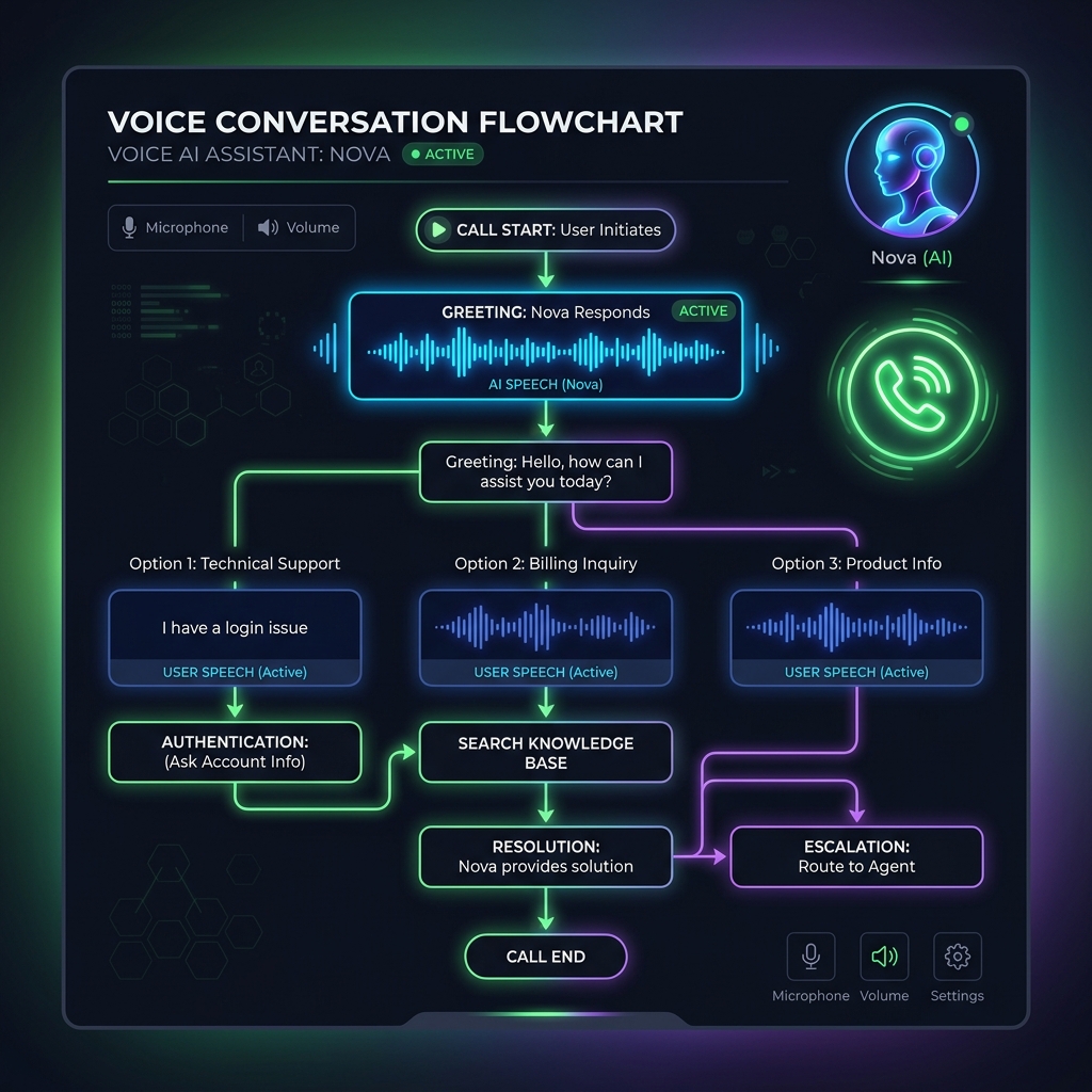Voice Agent Dashboard Mockup