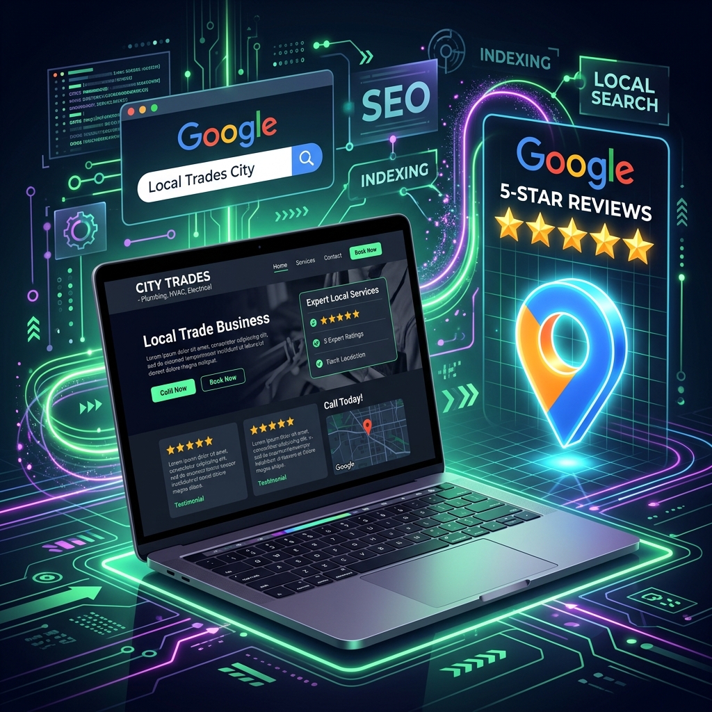 Web & Google Builder Dashboard Mockup